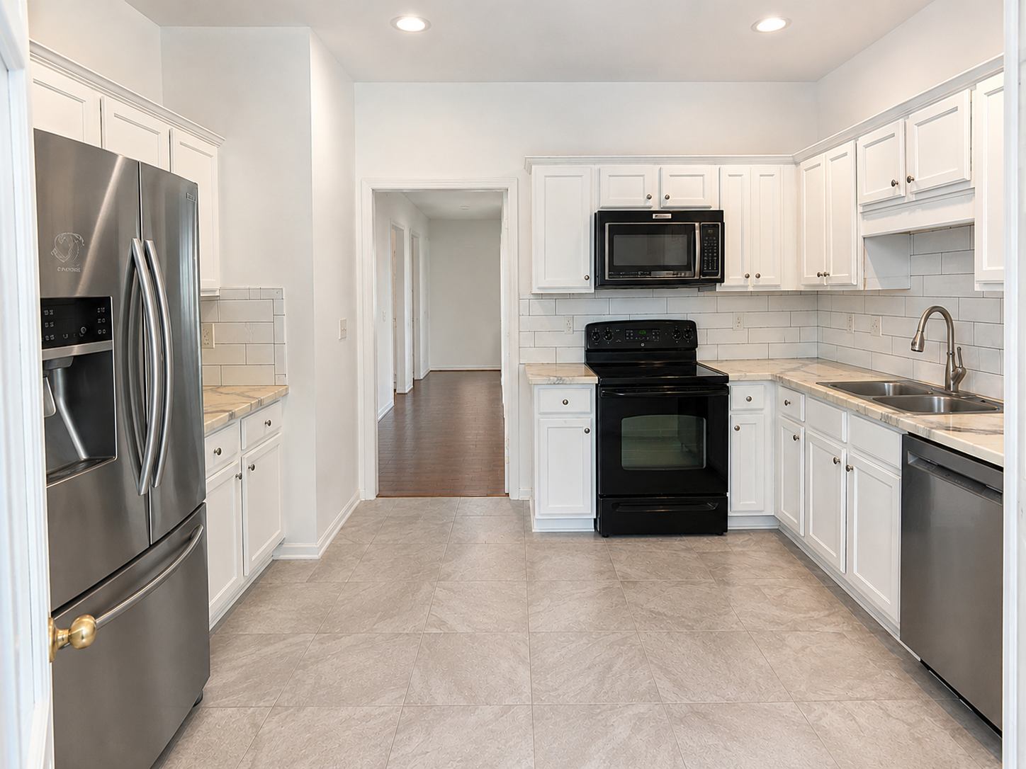 Kitchen after AI enhancement